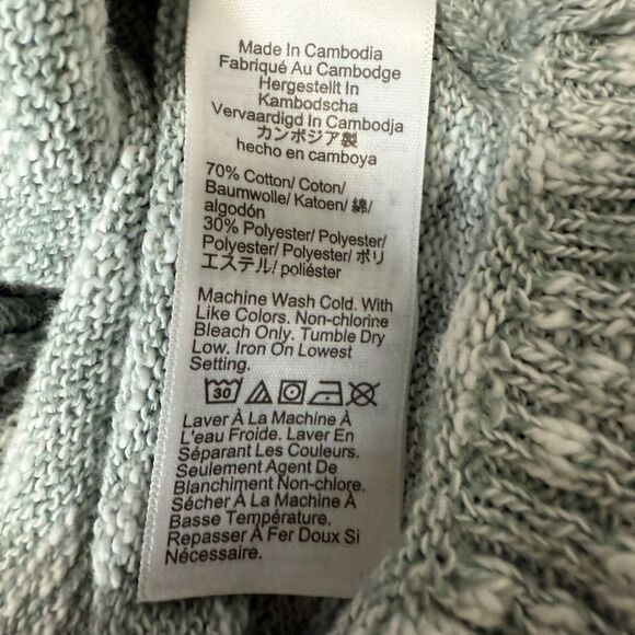 J. Crew Factory Forest Green & White Heathered Cardigan - Picture 4 of 4